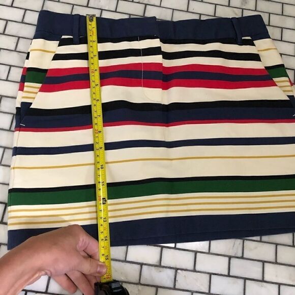 J.crew striped mini skirt nautical sz 2 EUC - Picture 4 of 4